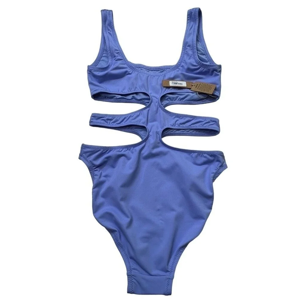 SKIMS Swim Tank Monokini Periwinkle Womens XS